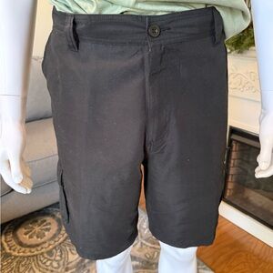 Burnside Brand Black Cargo Shorts for Men